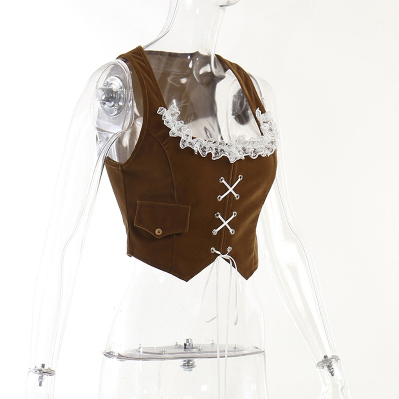 Xiangbao Áo Hai Dây Thắt Nơ Trước Ngực Phong Cách Steampunk Cổ Điển Dành Cho Nữ