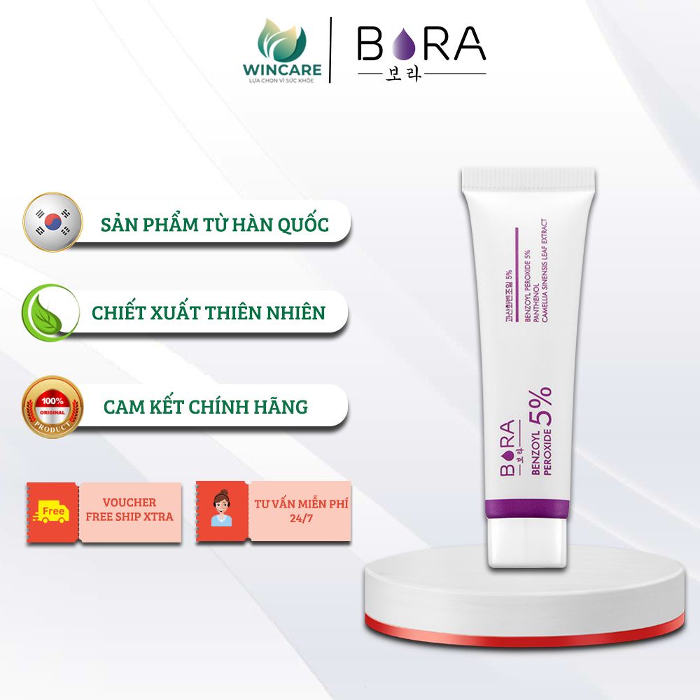 Gel Chấm Mụn Xẹp Tức Thời Bora Benzoyl Peroxide 5%