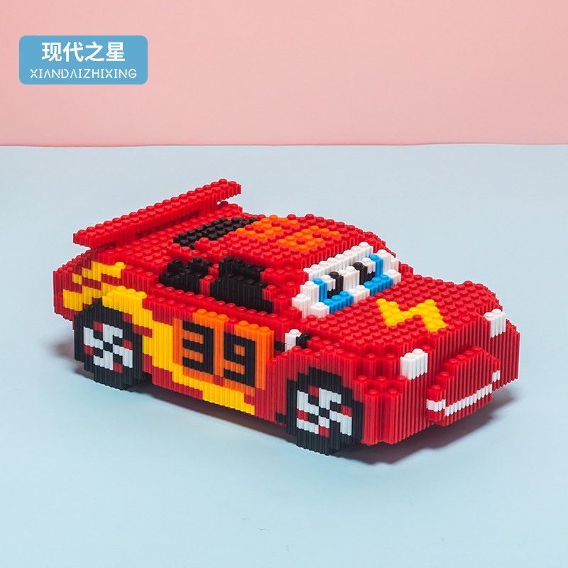 le go ô tô lightning mcqueen lắp ráp mô hình cỡ lớn 2 nano 3d (HÀNG CHUẢN)