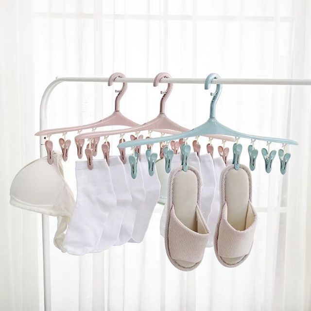 Móc phơi có kẹp - móc phơi đồ 8 kẹp thông minh
