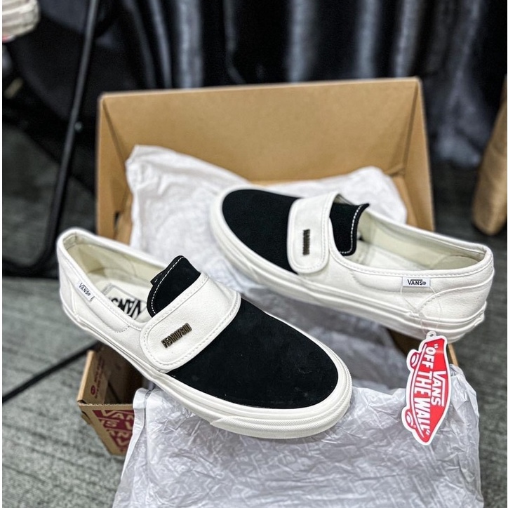 Giày Vans Slip On Strap Fear Of God Vans Slip On Fear Of God Off White Đen  Trắng Hot Tren 2022 Size 36-43 - Mixasale