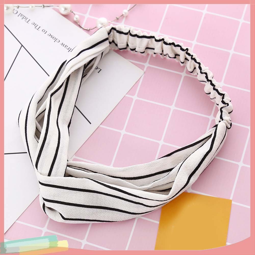 Băng đô họa tiết kẻ sọc thời trang dành cho nữ