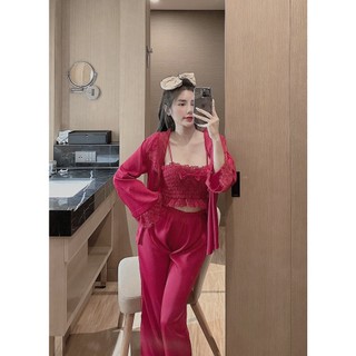 Set 3 món nơ lụa latin tiểu thư bánh bèo