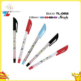 Combo 5 Bút bi Thiên Long 062, bút nét 0.38mm siêu đẹp
