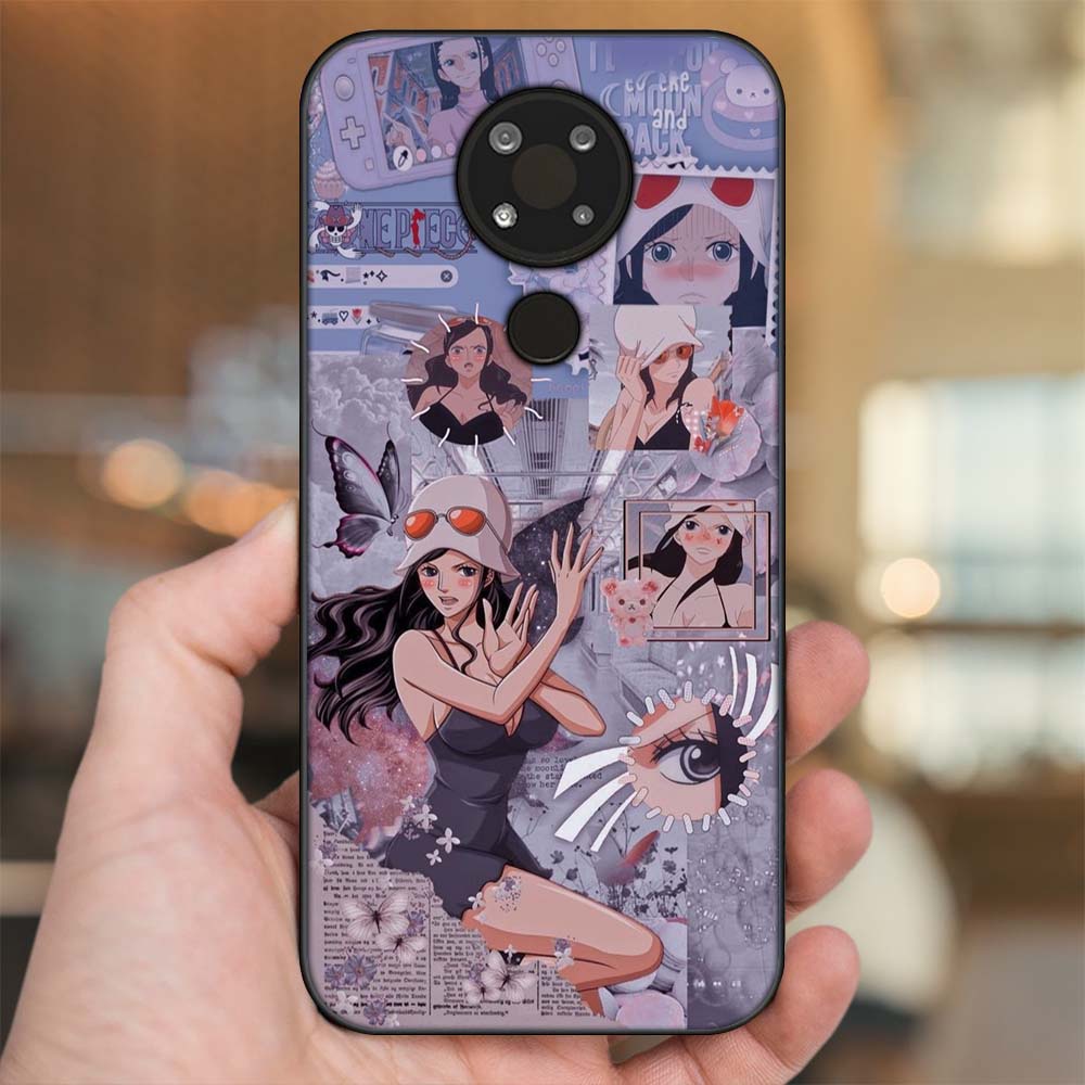 Ốp lưng Nokia 3.4 viền đen in hình Nico Robin One Piece Đảo Hải Tặc