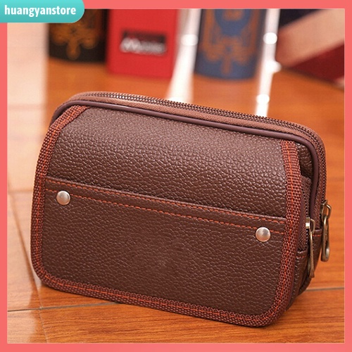 HY/ Ví đeo thắt lưng bằng da giả đa chức năng cho nam