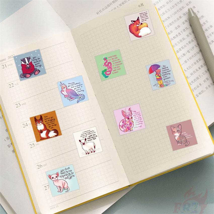 Bộ 100 / 100 Món Đồ Chơi Chất Lượng Cao ❉ Q Animal. Miếng Dán Trang Trí Thiết Kế Ngộ Nghĩnh ❉ Sticker Dán Tường Chống Thấm Nước Họa Tiết Doodle Hợp Thời Trang