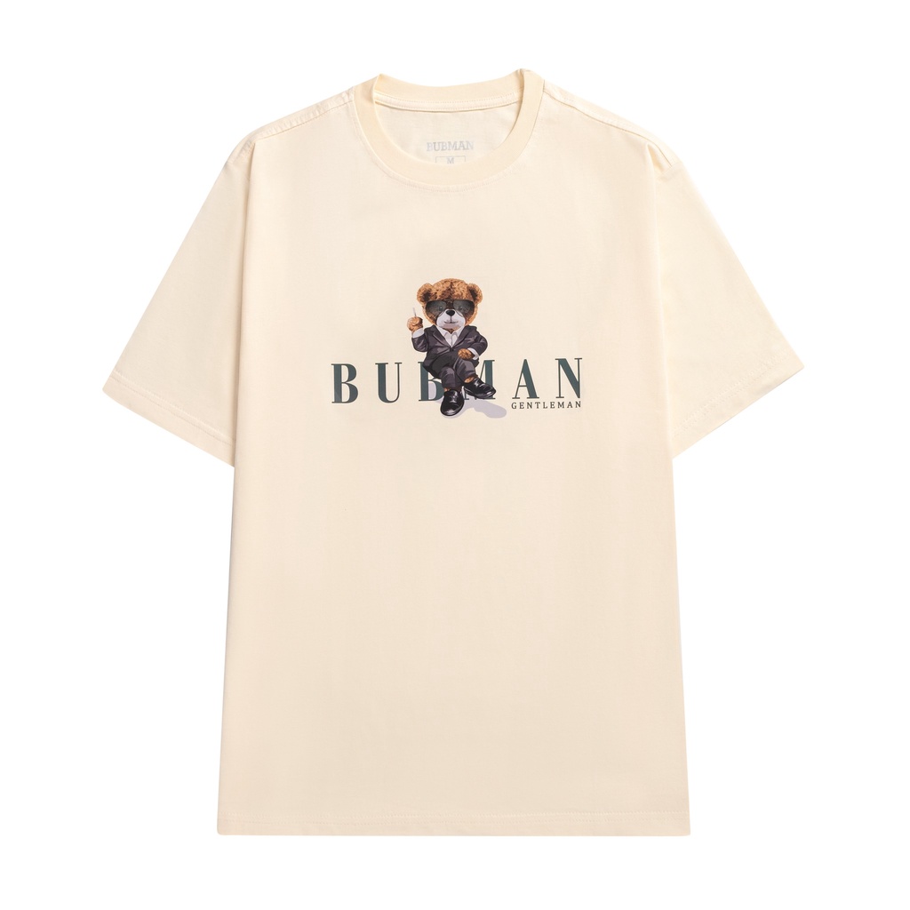 Áo thun tay lỡ BUBBEAR OS BUBDY phông Unisex nam nữ Cotton oversize form rộng BUBMAN - OS-001