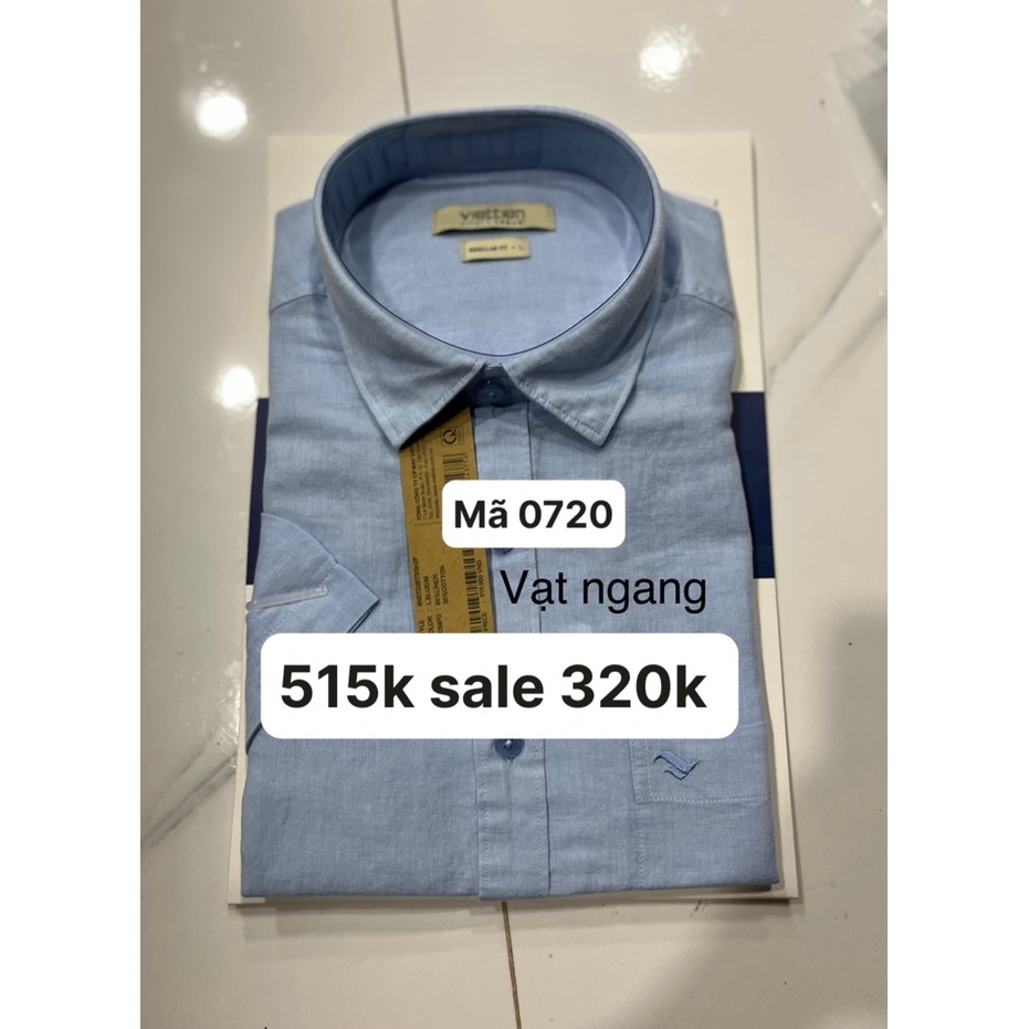 Áo sơ mi việt tiến giá mác 515k sale 320k (Form regular fit tăng lên 1 kích so với regular)