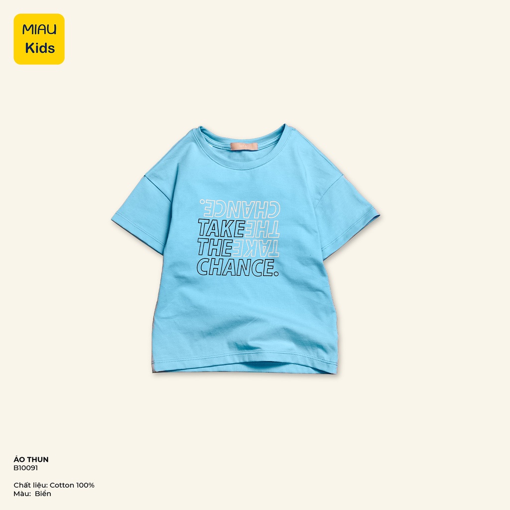 Áo Phông Bé Trai In Chữ Take The Chance thời trang cá tính, Chất Cotton Co Giãn Thoáng Mát Cho Bé mặc đi học đi chơi