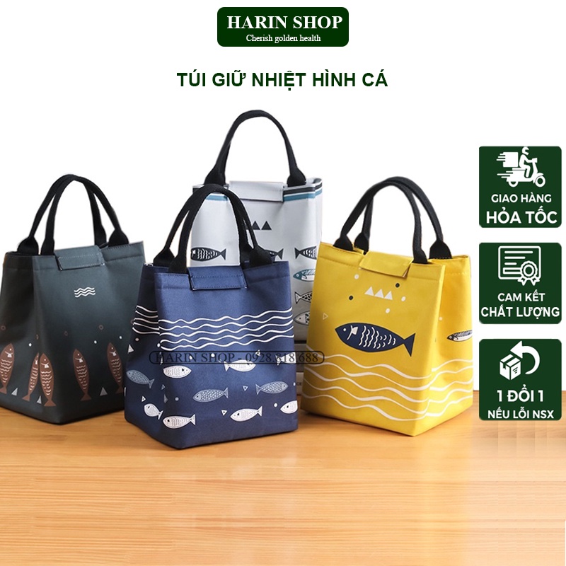 Túi Đựng Cơm Văn Phòng Giữ Nhiệt Đa Năng Hình Cá Chống Thấm Cao Cấp Giữ Nhiệt Tốt Cao Cấp