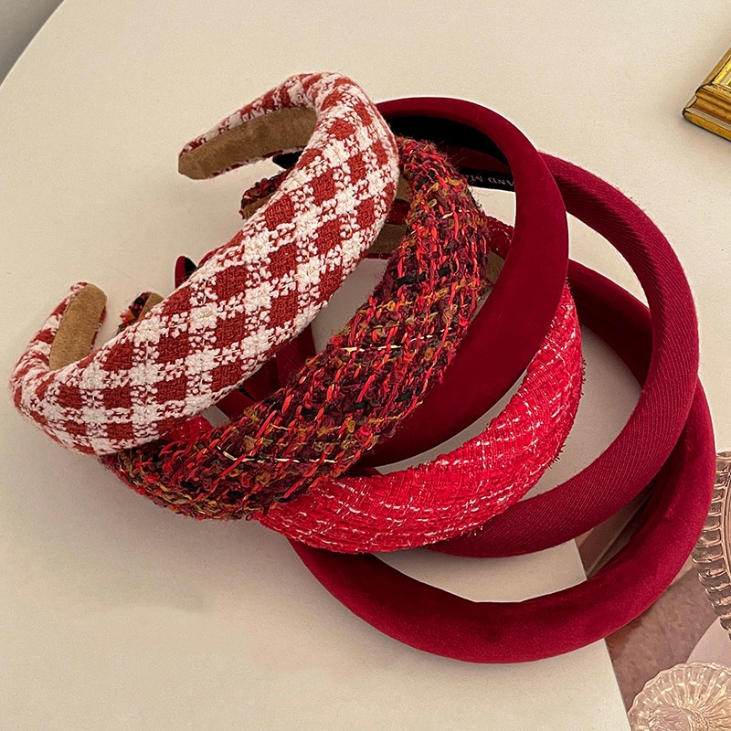 Băng Đô Cài Tóc Hình Đầu Lâu Màu Đỏ Mừng Năm Mới