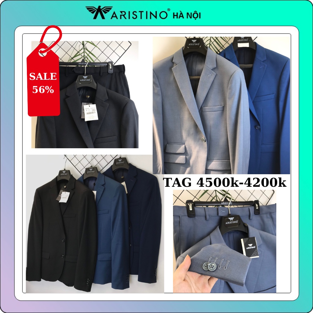 ( Xả Kho)Bộ vest nam cao cấp ARISTINO chính hãng asu009w7 và asu010w7- TAG 4500-4200K