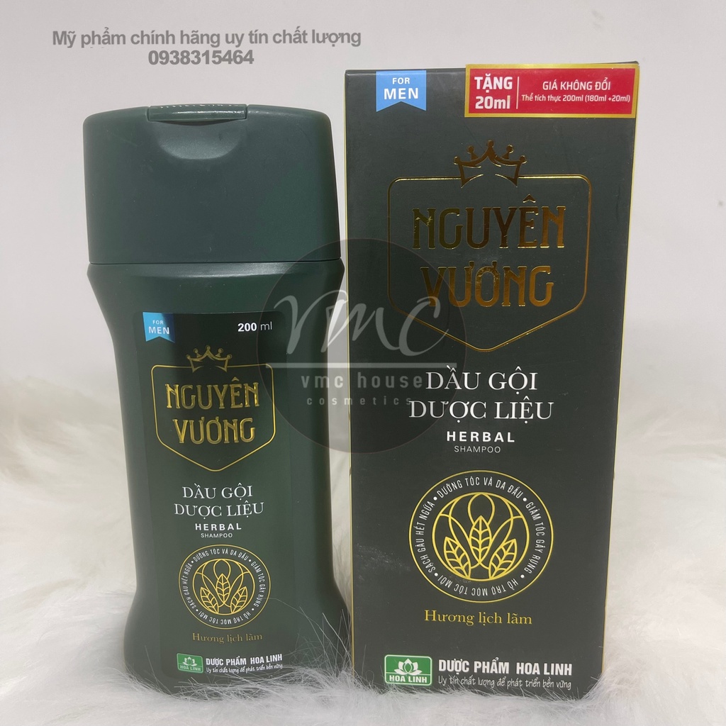Dầu gội dược liệu Nguyên Vương dành cho nam chai 200ml,250ml - Hương Lịch Lãm