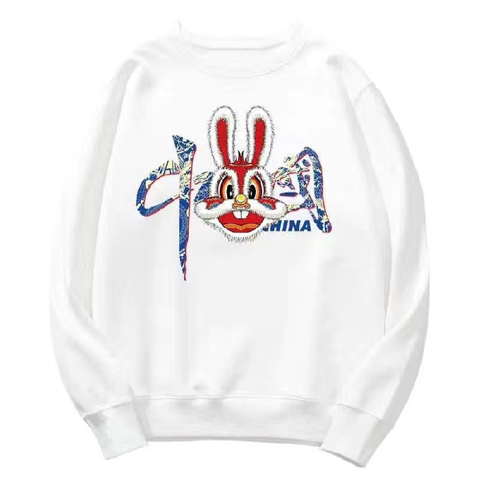 NRVP Áo Khoác Thể Thao Tay Dài Dáng Rộng In Hình Thỏ Năm Mới 2023 Phong Cách Trung Hoa Hàn Quốc Cho Nữ