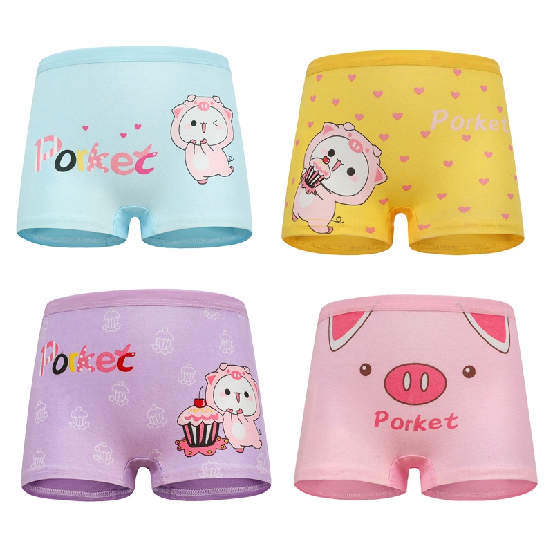 Quần lót SMY cotton mềm mại in họa tiết hoạt hình đáng yêu xinh xắn dành cho bé gái