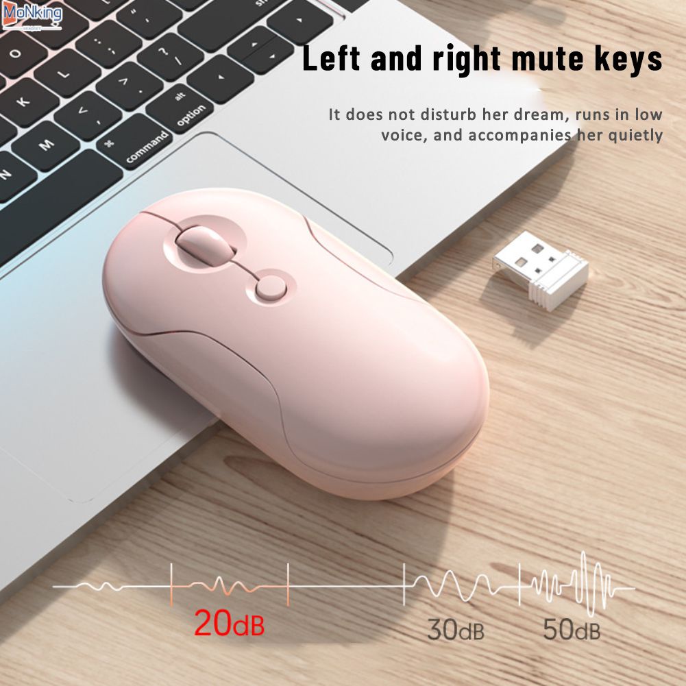 Pebble Pebble Chuột Không Dây Có Thể Sạc Lại Bluetooth Chế Độ Kép Cho Điện Thoại Di Động Apple iPad ^ MK ^
