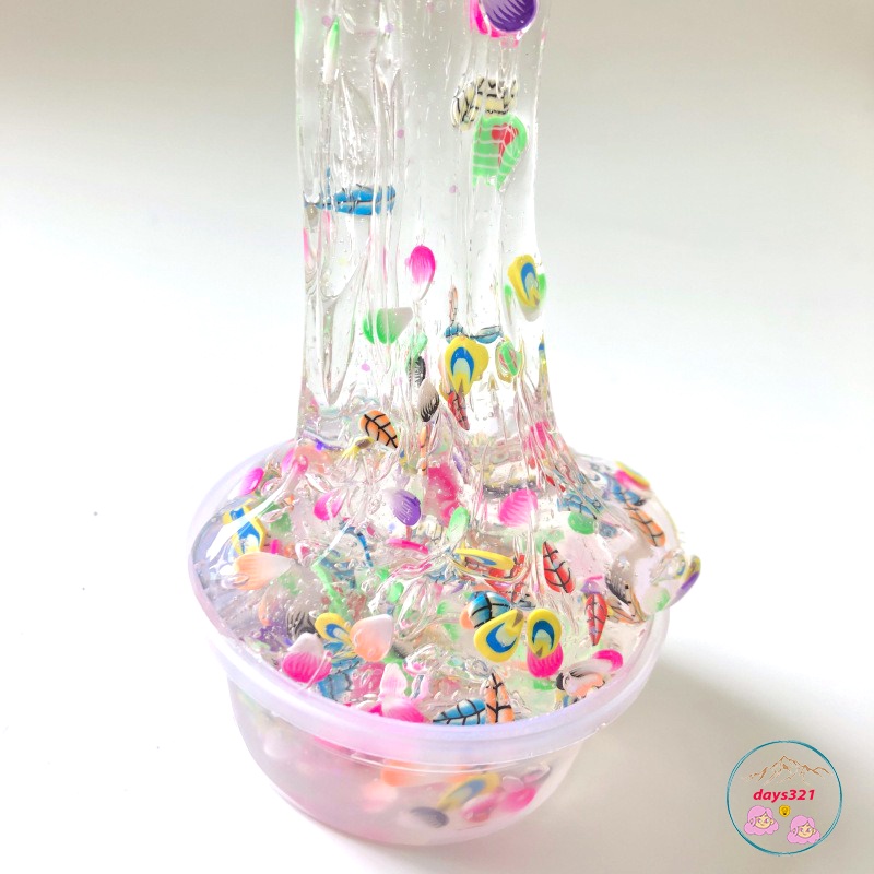Slime hoa quả mặt cười nốt nhạc công chúa charm đa dạng Đồ chơi chất nhầy ma thuật squishy hũ slam 70ml