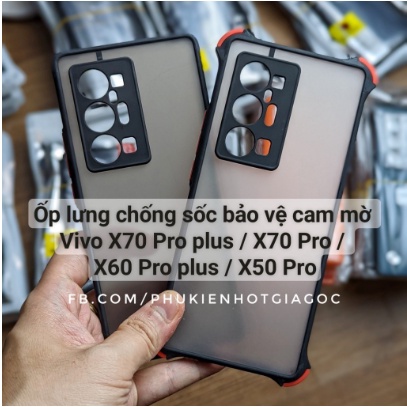 Ốp lưng TPU chống sốc bảo vệ cam lưng mờ Vivo X90 Pro + / X90 / X Note / X80 Pro / X70 Pro Plus / X60 Pro + / X50 Pro
