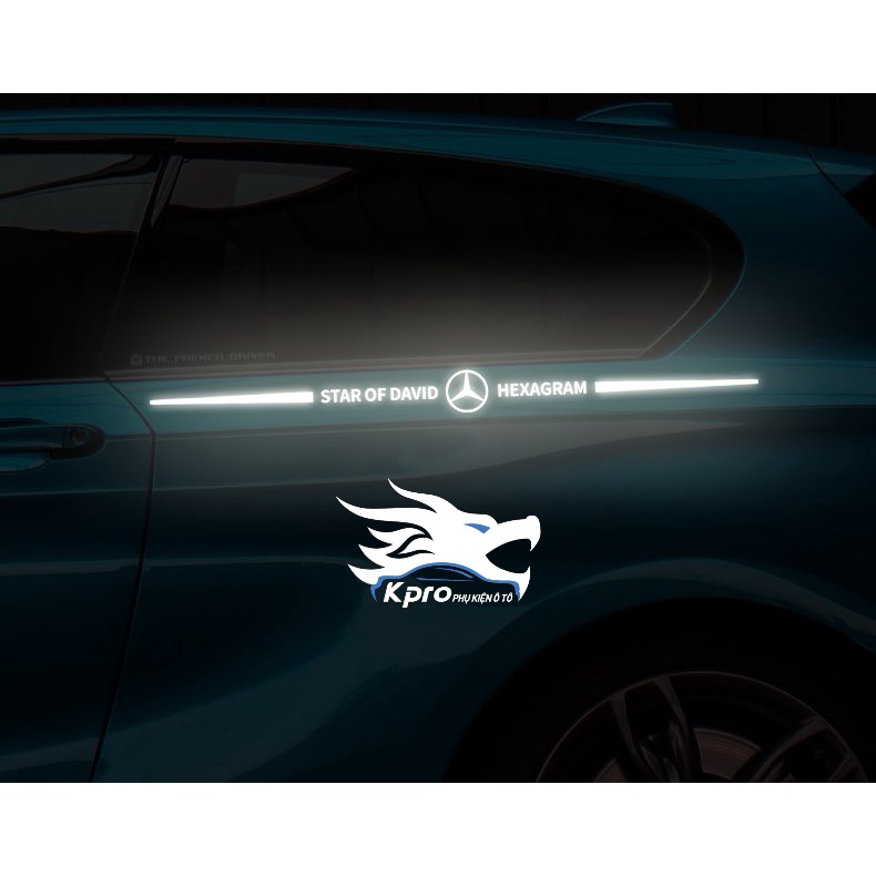 Decal logo phản quang dán trang trí ô tô, xe hơi - Hàng Kpro chất lượng cao