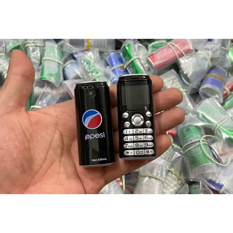 Điện thoại mini siêu nhỏ K8 - Lon Coca Cola - Pessi - Hienkene - Bò húc Chất lừ