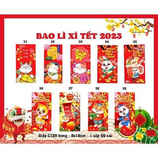 Xấp 10 bao lixi tết
