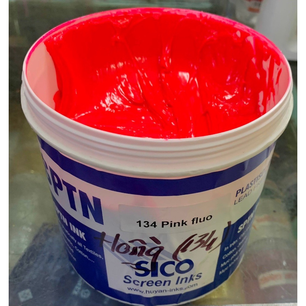 Mực in lụa Sico, in lụa trên vải đá banh, mọi chất liệu vải quần áo 1kg