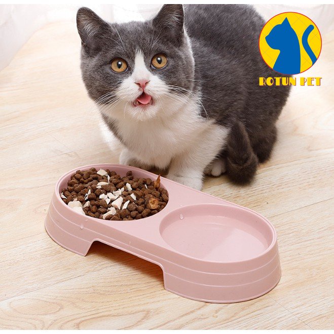Bát ăn đôi cho chó, mèo