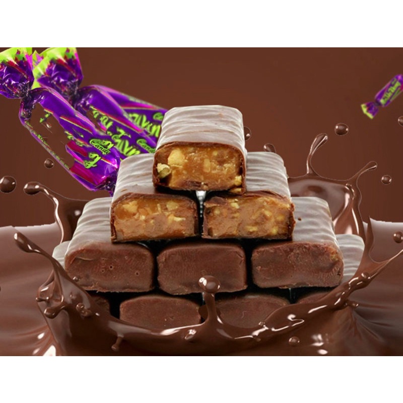 Kẹo Socola hạnh nhân caramen khanwo 500g siêu ngon