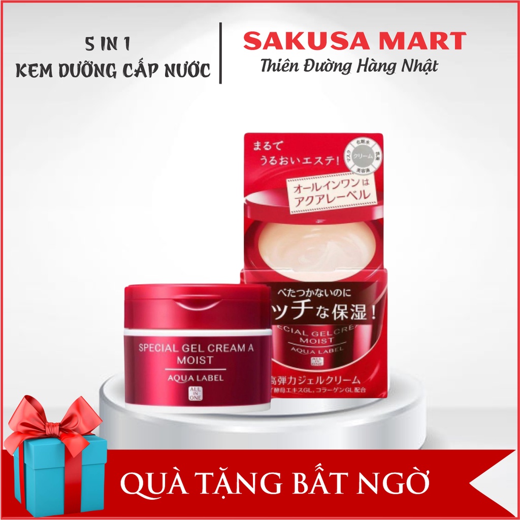 Kem Dưỡng Ẩm Cấp Nước 5in1 Aqua Label Của Shiseido Nhật Dưỡng Trắng Da Ngừa Sạm Nám Nhật Bản