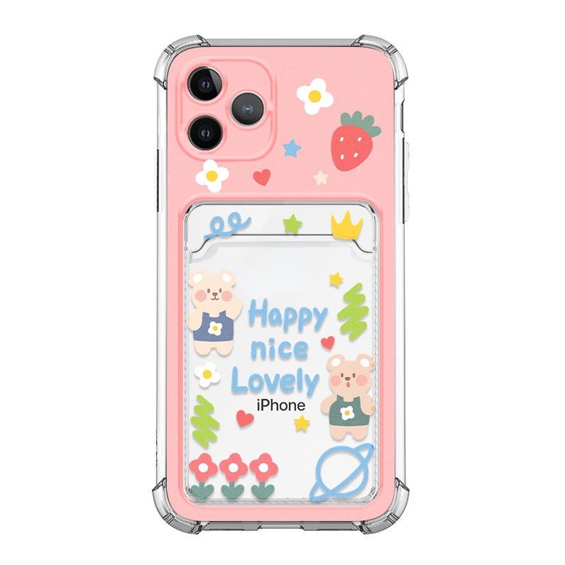 Ốp lưng iphone Ốp điện thoại mềm có ngăn đựng thẻ chống rơi cho iphone 13 11ProMax/XR/xmax XS 13promax 7p/8p/13 Dinuo case