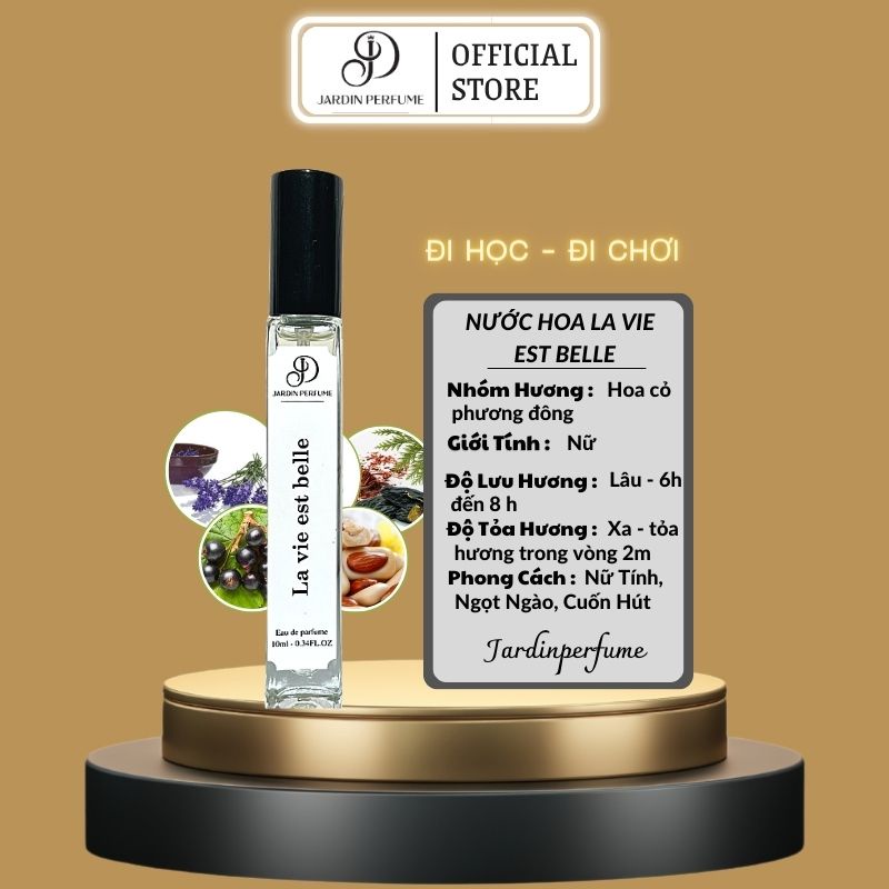 Nước Hoa Nữ GOOD GIRL - LA VIE EST BELLE - SCANDAL - VERY SEXY - BACCARAT ROUGE 540 10ML BY JARDIN PERFUME | BigBuy360 - bigbuy360.vn