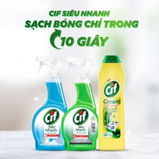 Cif xịt kính chai nhựa 520ml 520 ml