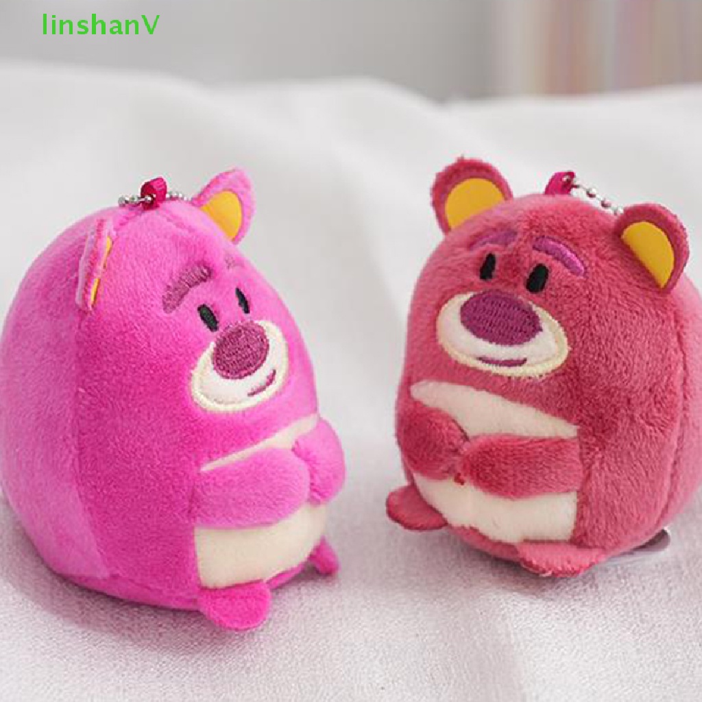 1 Búp Bê Nhồi Bông Hình Gấu Dâu Tây Trang Trí Túi Xách / Móc Khóa Quà Tặng