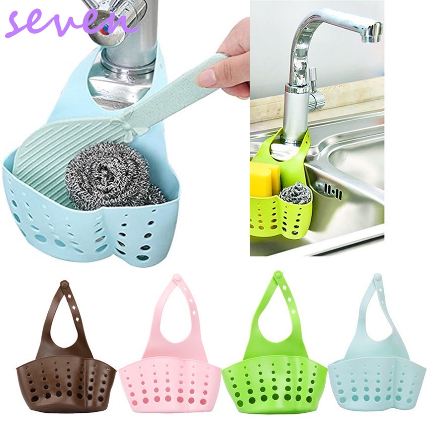 Giỏ Đựng Xốp Rửa Chén Treo Vòi Nước Tiện Dụng Cho Nhà Bếp /