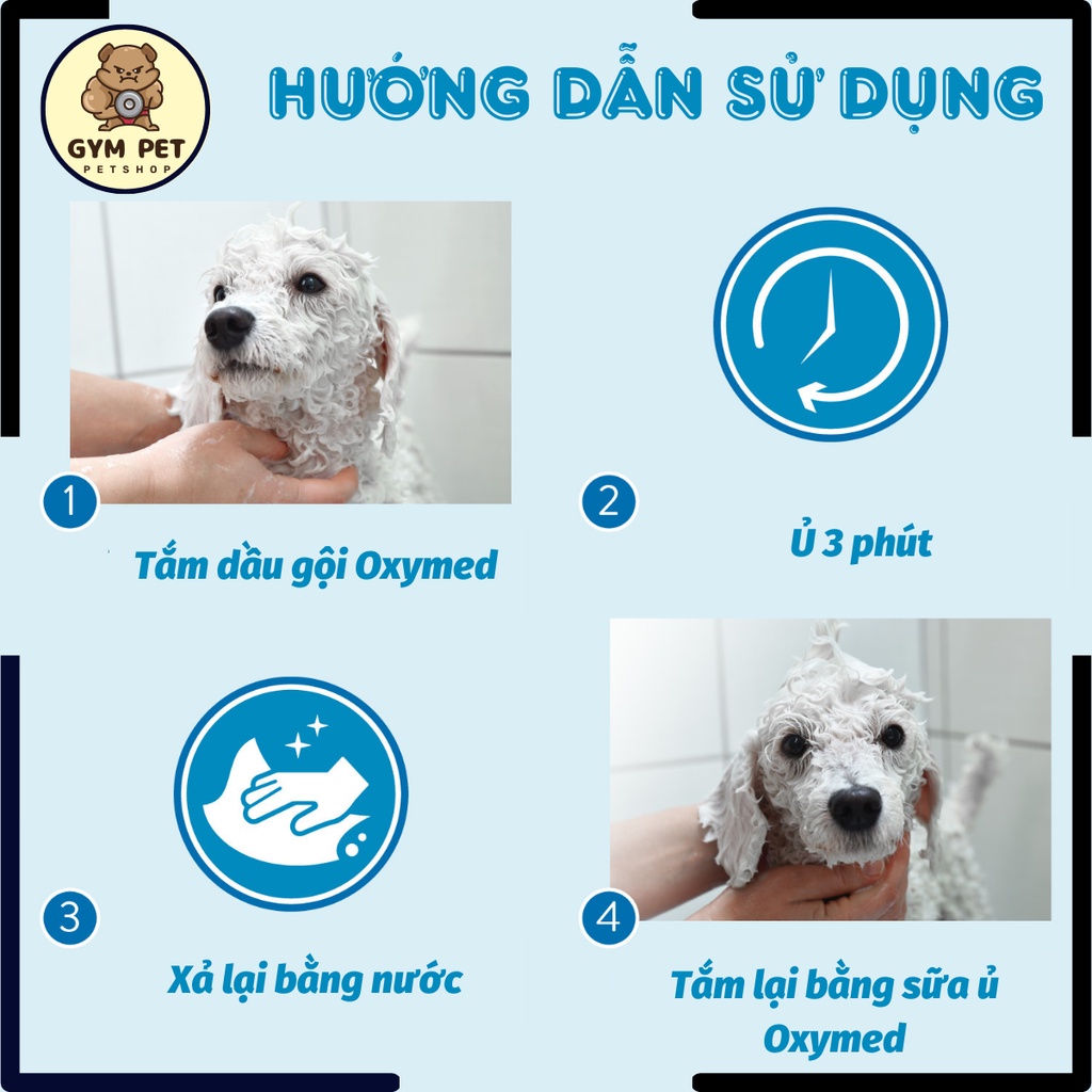 TropiClean OxyMed Sữa tắm nấm da viêm da ngứa da cho chó mèo