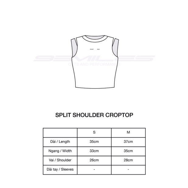 95MILES- Áo Thun SPLIT SHOULDER CROPTOP