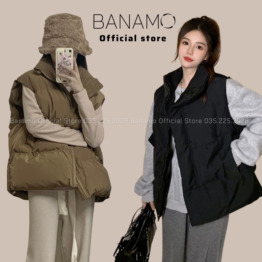 Áo phao gile ,áo khoác tăm (size vừa khách tham khảo muốn rộng nhỉnh size) sẵn - Oma Store