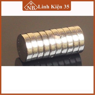 Bộ 10 viên nam châm đất hiếm 8x2mm (từ tính hút cực mạnh)