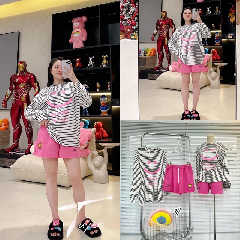 Bộ đùi tay dài mặt cười siêu đẹp,hàng chuẩn như ảnh