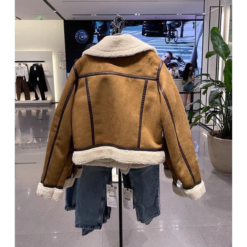 Áo khoác nữ da lộn lót lông chuẩn CAO CẤP SANG CHẢNH SIÊU ẤM thời trang thịnh hành HOT 2023 Nacii
