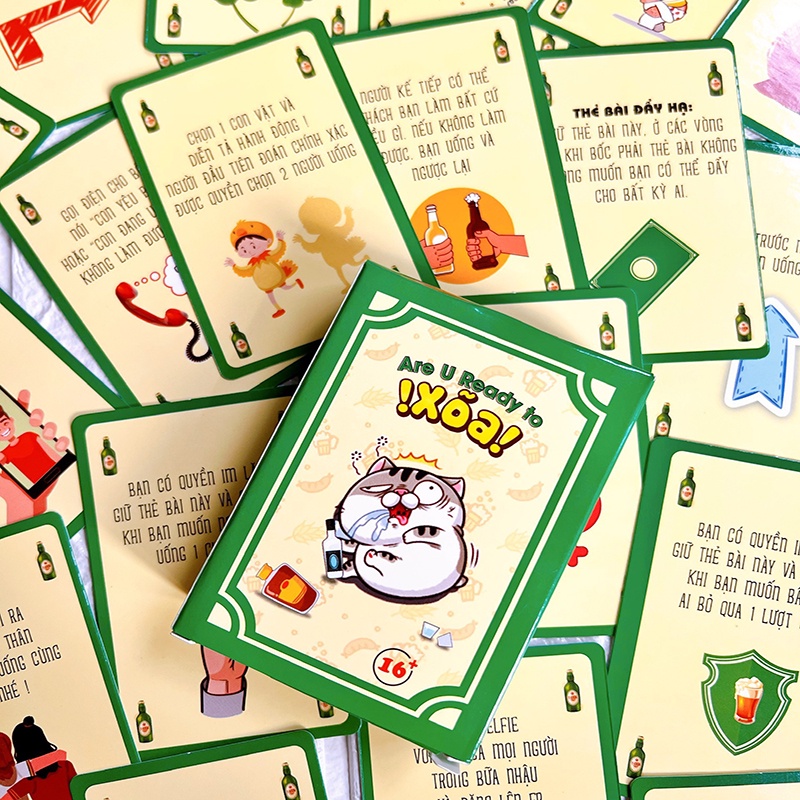 Bộ bài drinking game xõa và lắc lư, boardgame thẻ bài giải trí hấp dẫn nhiều lựa chọn