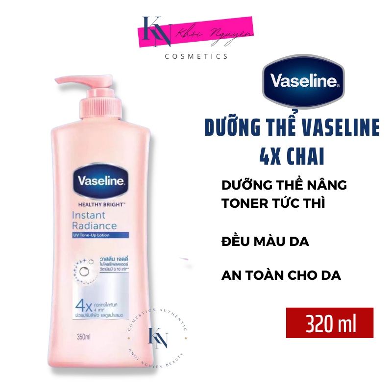 Sữa Dưỡng Thể Trắng Da Vaseline Healthy White Instant 4X Thái Lan 320ml