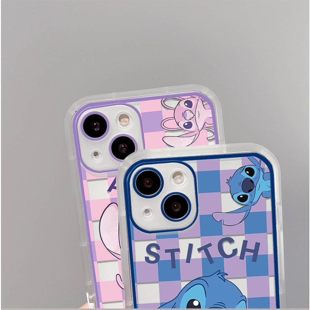 Ốp Điện Thoại Silicone Mềm Trong Suốt Chống Sốc In Hình Stitch Disney Cho iPhone 14 11 13 12 Pro Max XS XR XSMAX 7 plus se2