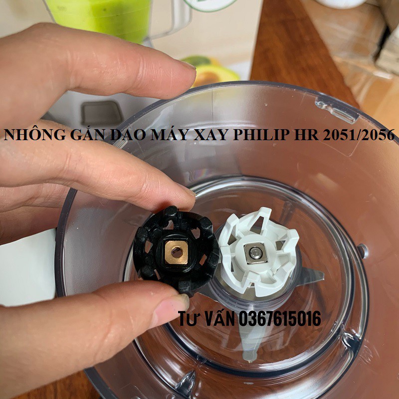Phụ kiện máy xay Philip- Cối to HR2051 HR2056 hàng chính hãng tách bộ