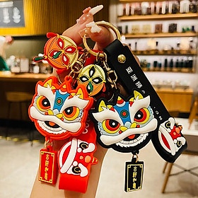 Móc Khóa Hình Đầu Kì Lân, Sư Tử May Mắn - Phụ kiện túi xách, balo đẹp mắt