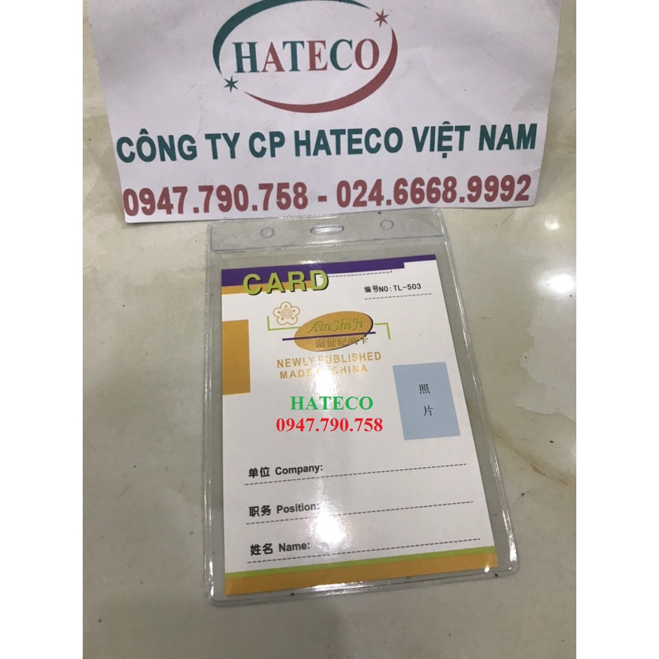 BAO THẺ TÊN 503, DỌC, KT 110*160mm  - Thẻ đeo nhân viên
