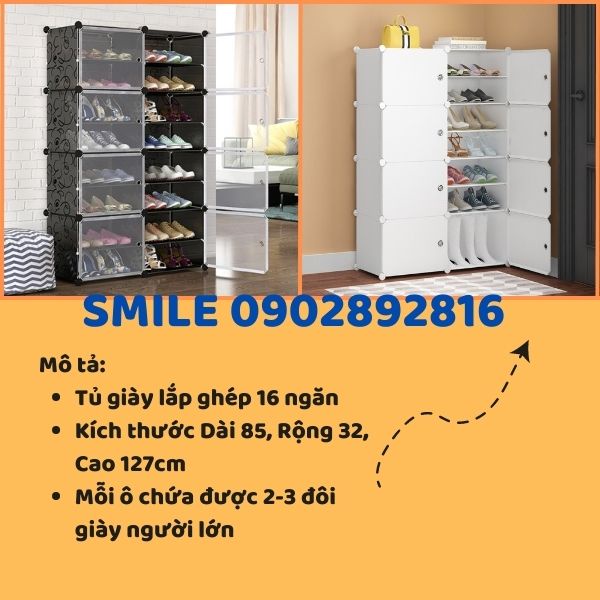 [MẪU HOT] TỦ GIÀY NHỰA LẮP GHÉP ĐA NĂNG16 NGĂN (CHỌN HÌNH THEO PHÂN LOẠI)