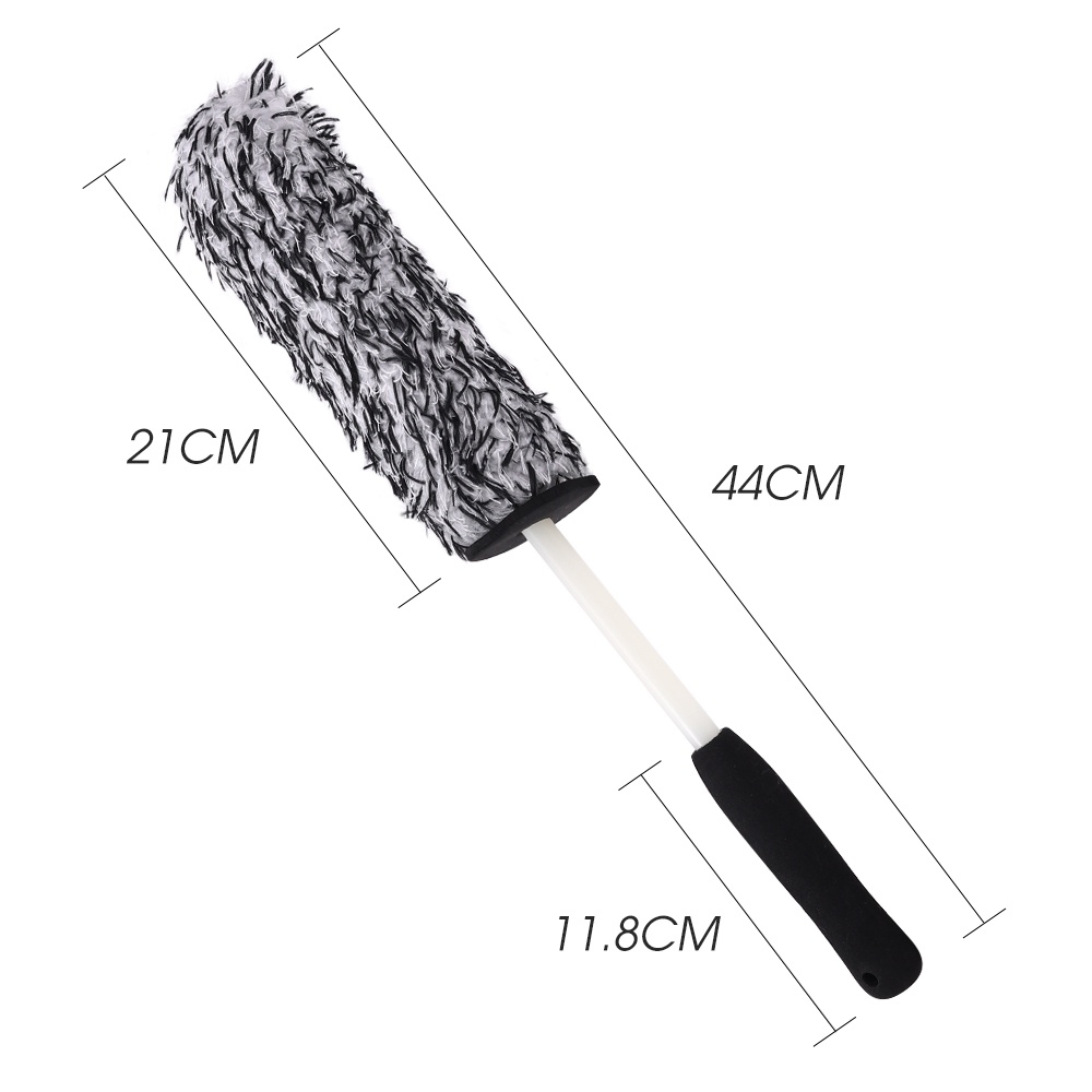 Bàn Chải Vệ Sinh Bánh Xe Hơi Cán Dài Lông Nhung Làm Sạch Sâu Chi Tiết Lốp Xe Khử Nhiễm