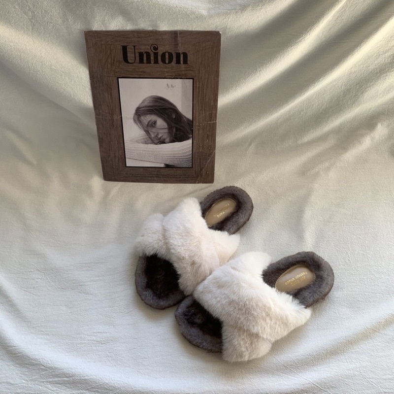 Dép lông quai chéo/ quai ngang sang chảnh